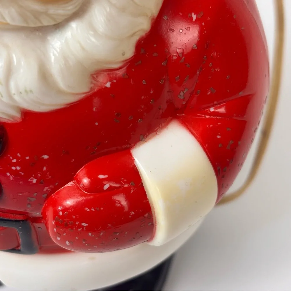 Vintage 1950's Blow Mold Lighted Santa General Products Co Tabletop Decor Red 8" - Picture 15 of 15